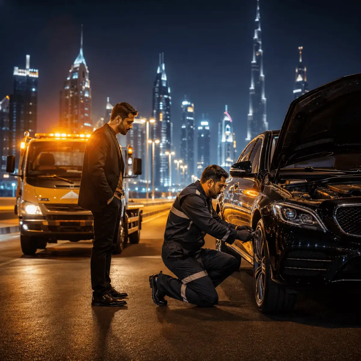 Mobile car battery service in Al Khan